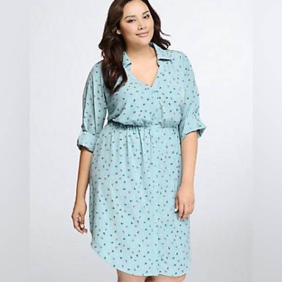 Torrid Anchor Print Dress NWT Size 1X - Picture 1 of 7